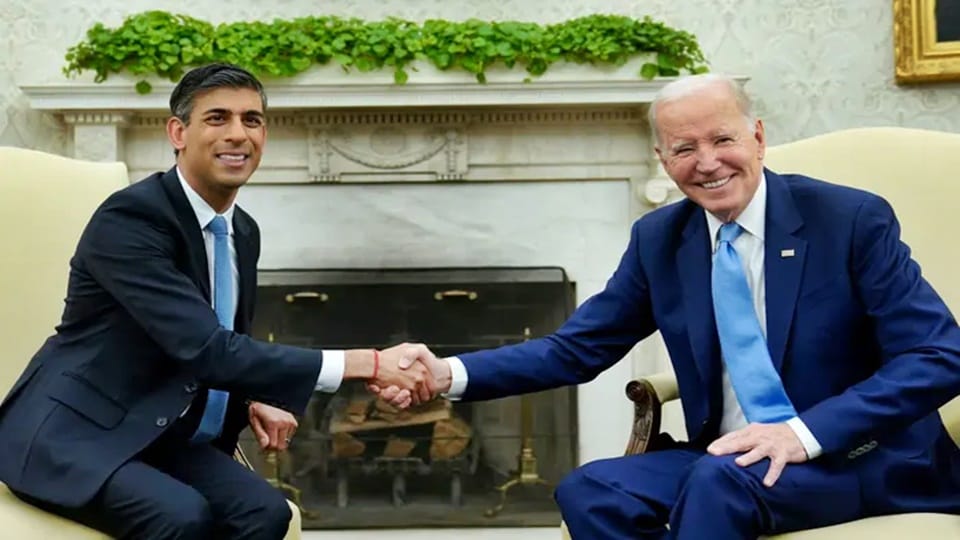Indo-Pacific on agenda for US President Joe Biden and  British PM Rishi Sunak talks in UK