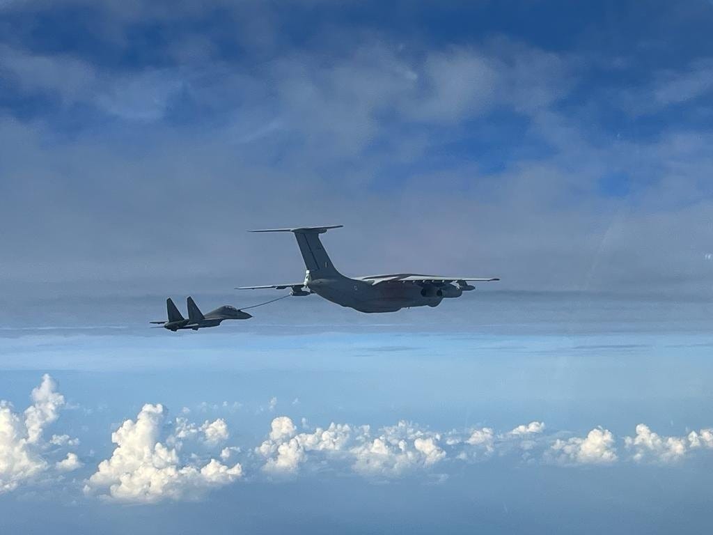 Indian Air Force Su 30MKI fighter aircraft carried out 8 hour long missions in the Indian Ocean Region