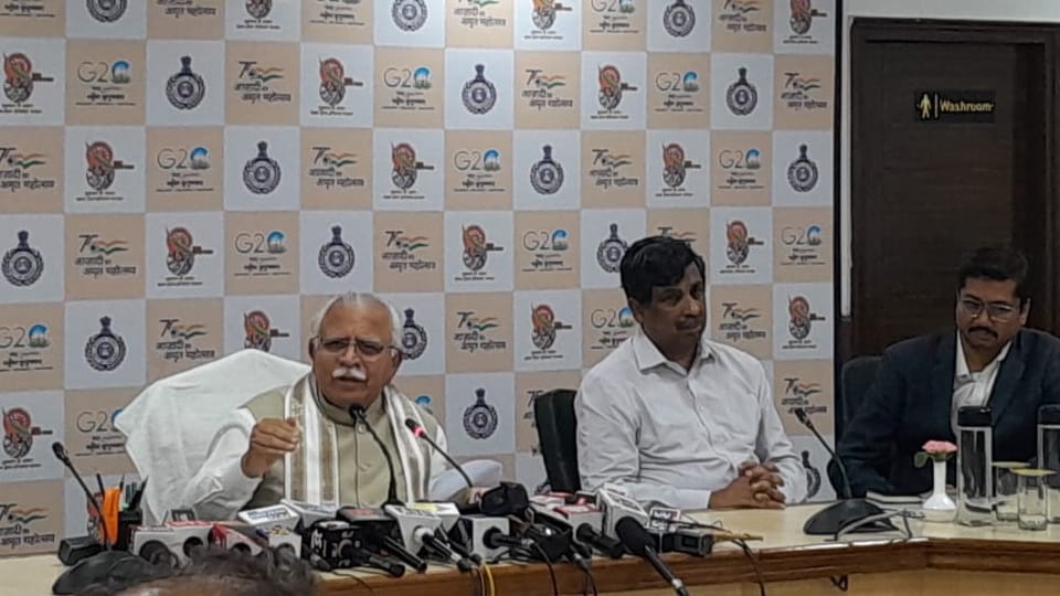 Haryana cm Manohar Lal press conference in chandigarh all update