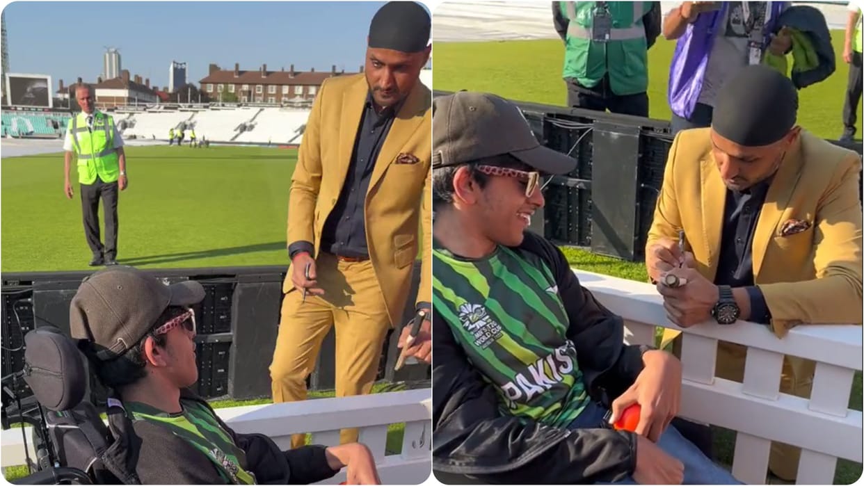 WTC Final 2023 IND vs AUS Harbhajan Singh Kindness Towards Pakistani Fan Watch Viral Video