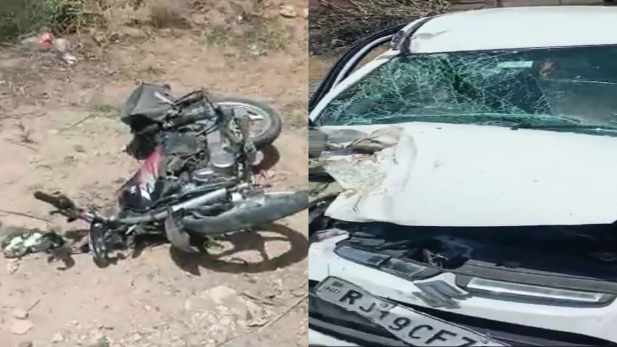Road accident in Khejdali of Vivek Vihar area in Jodhpur three people died