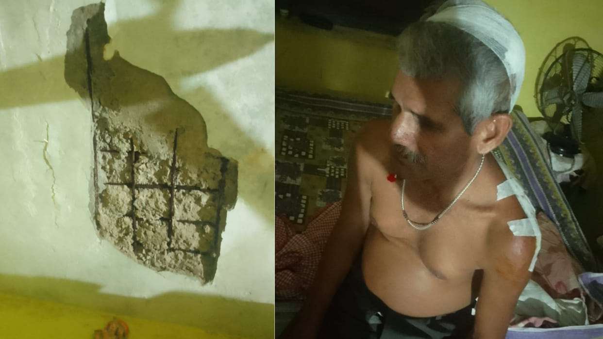 Shahdol: Government quarters of dilapidated police line, ceiling plaster fell on ASI