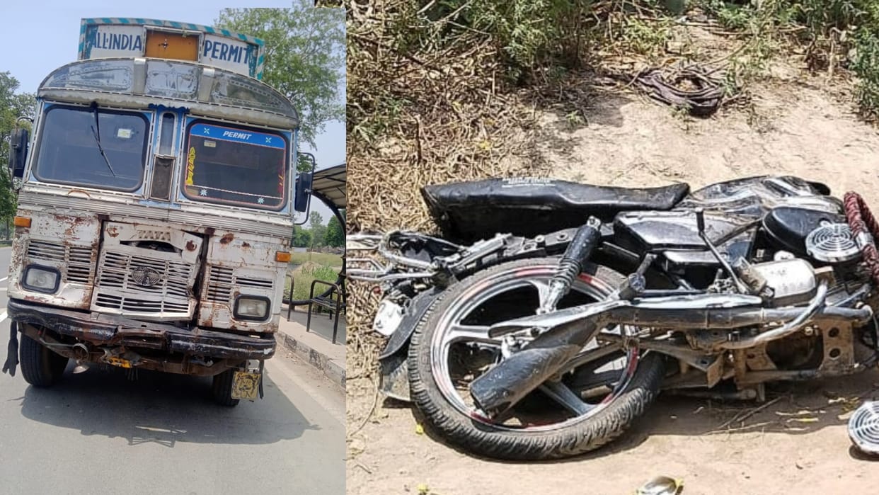 Two died in an accident on jarwal road thana in Bahraich.