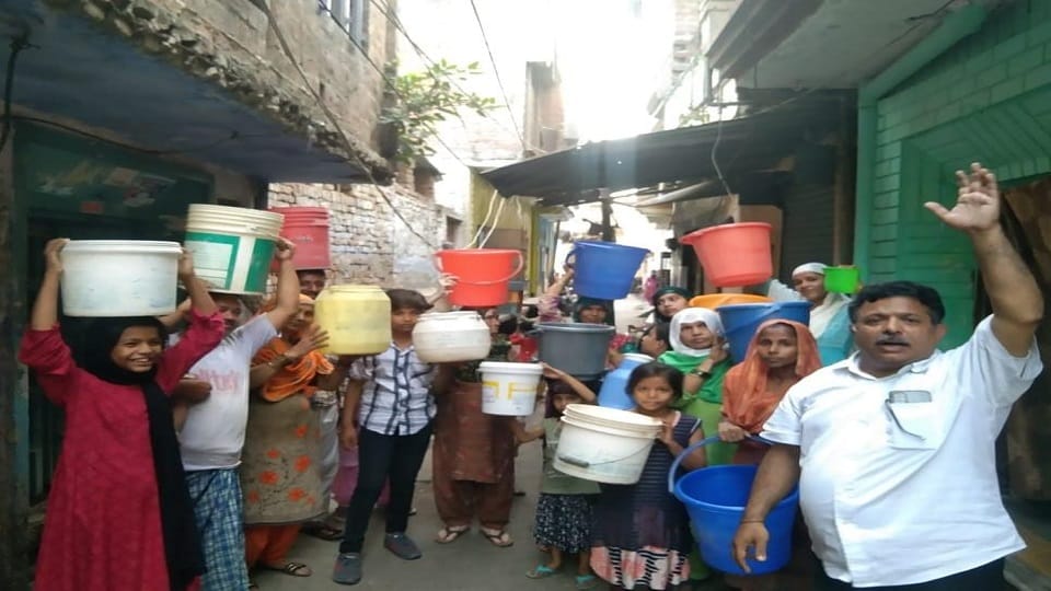 Dugdugi Yatra taken out due to drinking water crisis