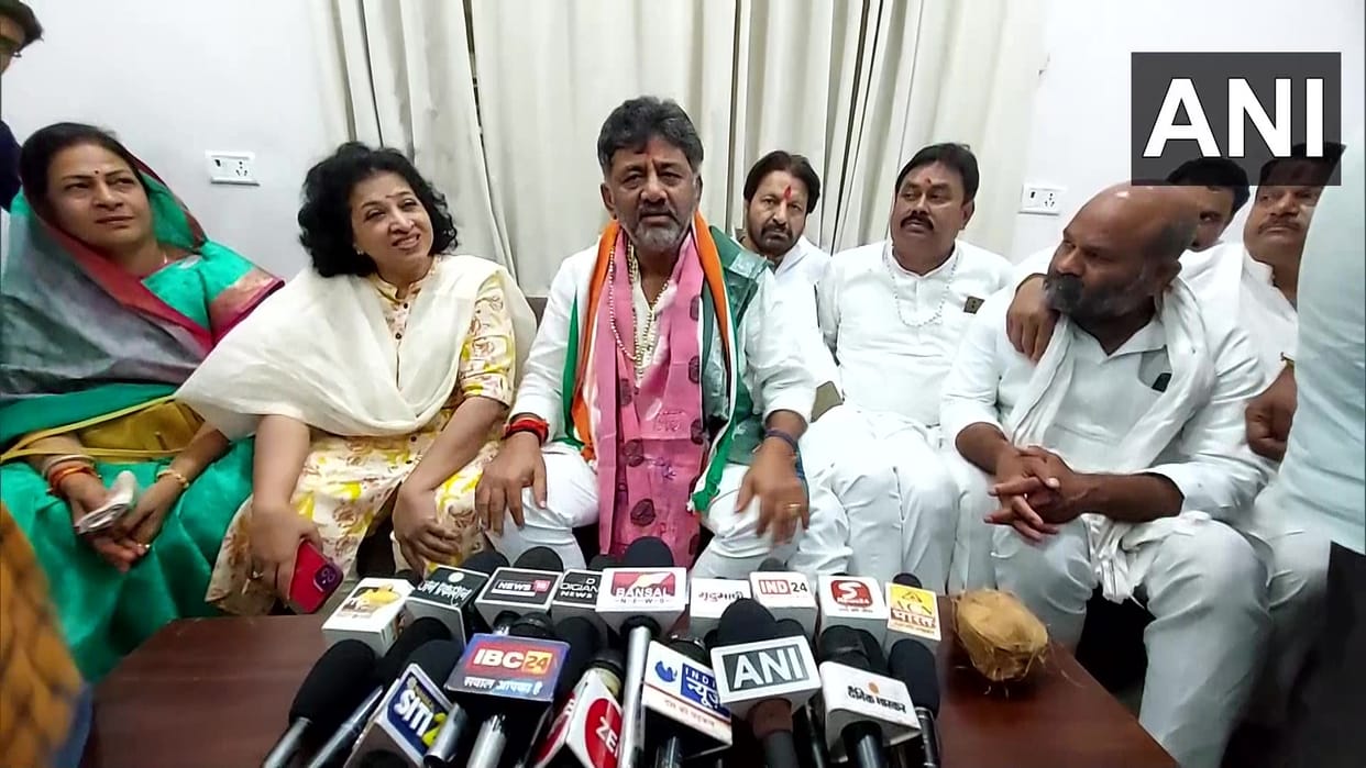 Karnataka Deputy Chief Minister DK Shivakumar reached Indore