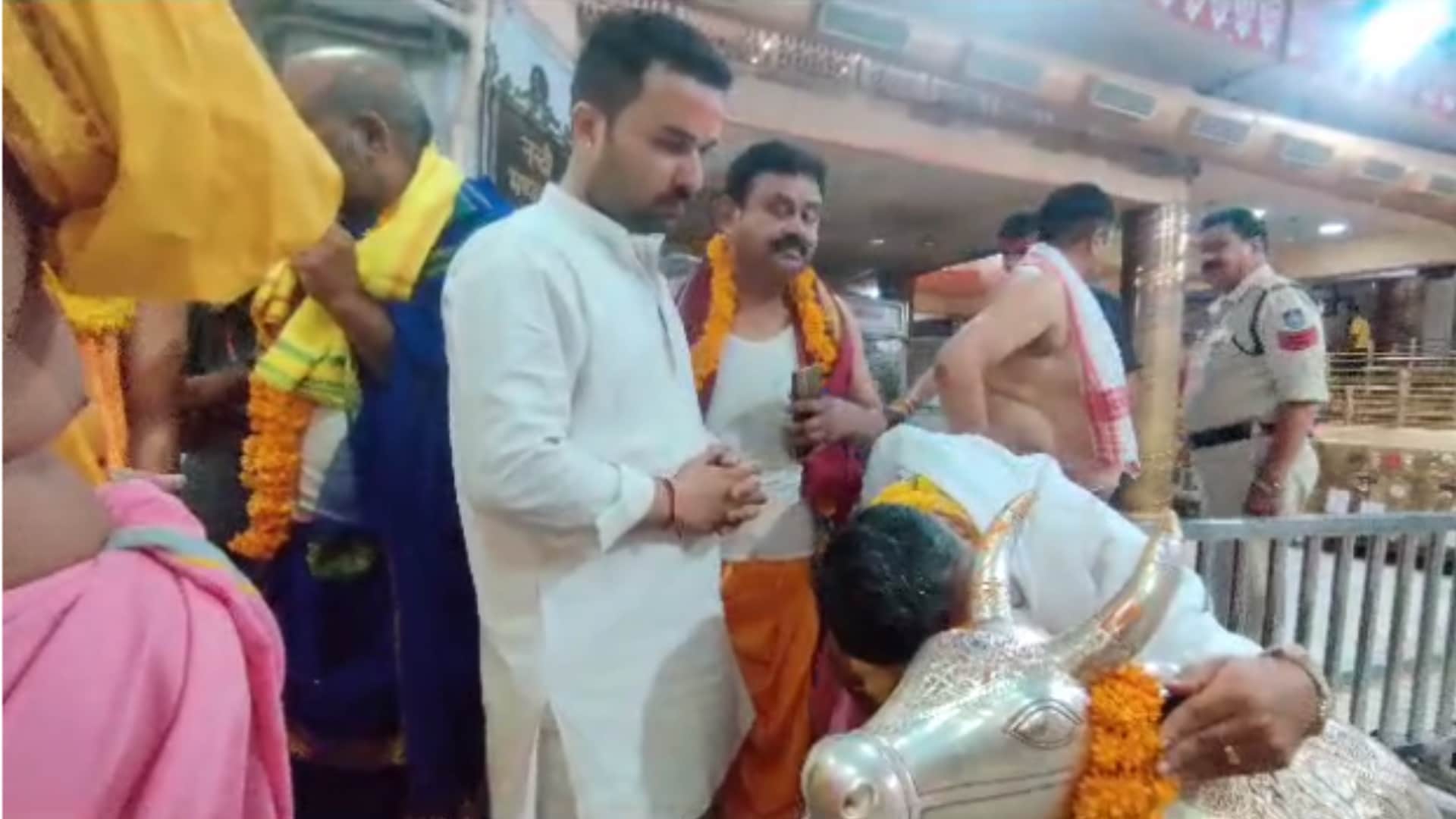 Karnataka Deputy CM DK Shivakumar in Ujjain Participated In Mahakal Bhasmarti See Photos