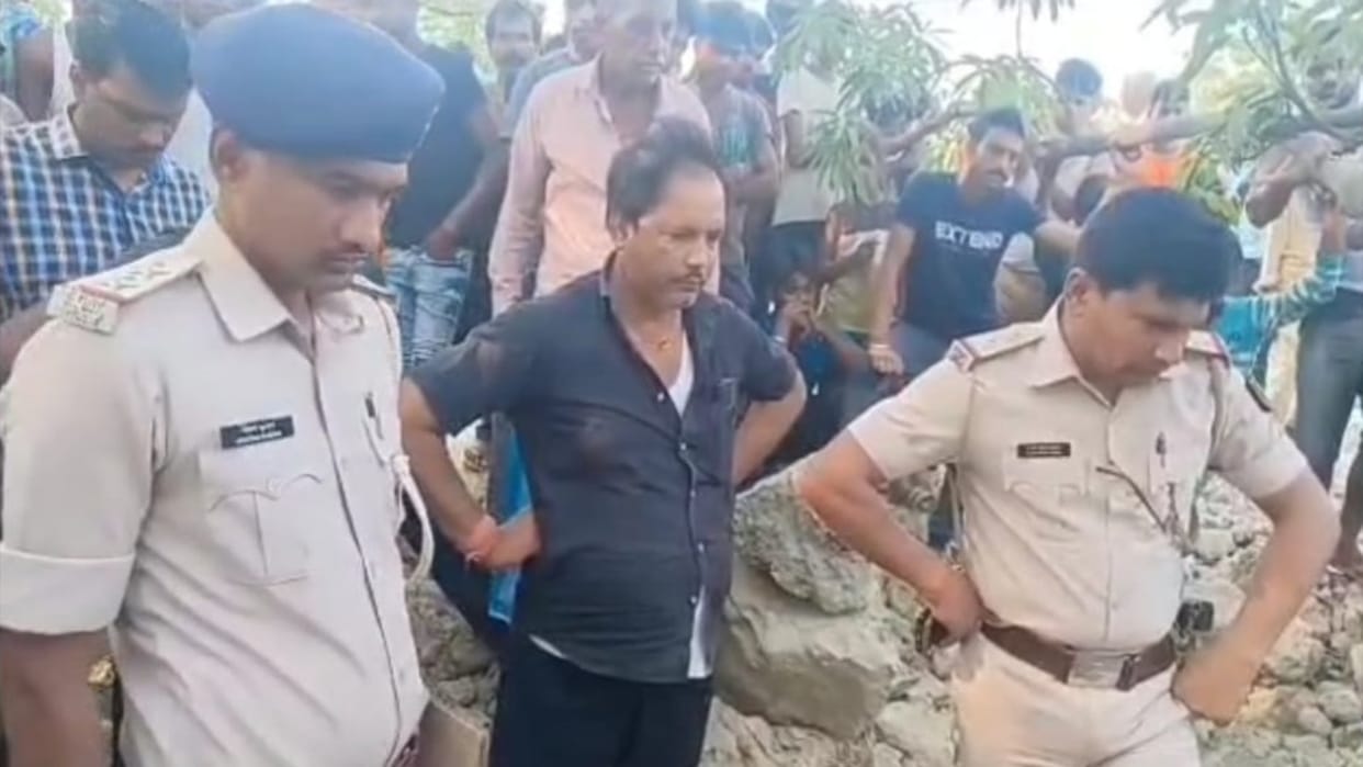 Sensation spread in the area after the dead body of a youth was found buried in the soil in Darbhanga