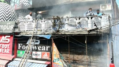 fire broke out in three shops near Kotwali in bareilly