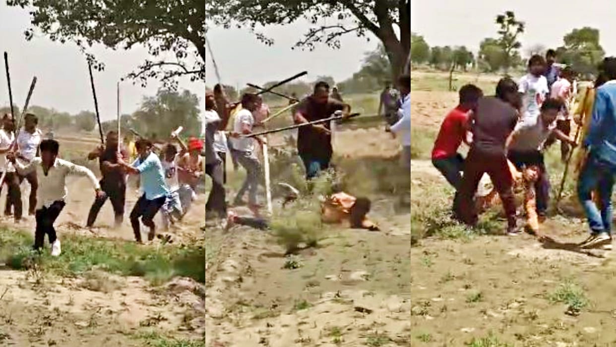 In Alwar, there was a fight between the two sides regarding the land dispute in Balot village