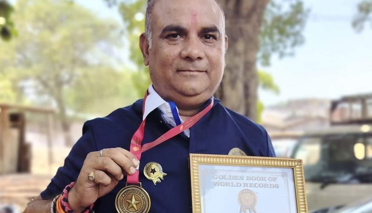 chhattisgarh Anurag Dubey name registered in Golden Book of Records to saved cow dynasty