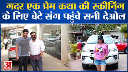 Gadar Ek Prem Katha: Ameesha Patel arrives with her friends to watch her film.