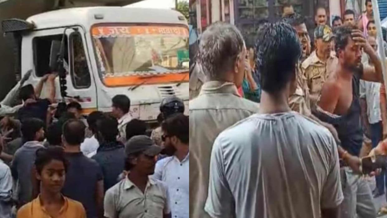 dumper filled with soil was thrown at young man in gorakhpur