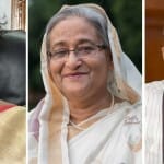 द्रौपदी मुर्मू, शेख हसीना, नरेंद्र मोदी