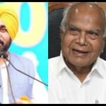 सीएम भगवंत मान और गवर्नर बनवारी लाल पुरोहित।