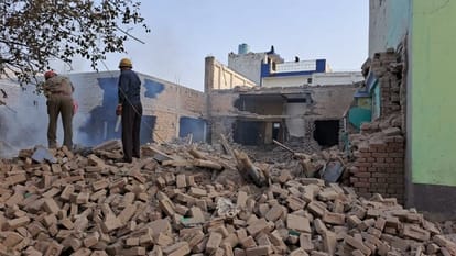 Sambhal Blast Explosion in firecracker maker s house in Gunnore death and several people injured