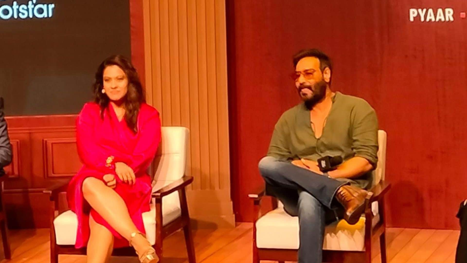 The Trial Pyaar Kaanoon Dhokha Trailer launch event ajay devgn answer and praised wife kajol