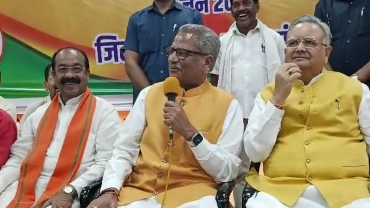 CGBJP in-charge Om Mathur spoke on CM face and ED action in rajnandgaon