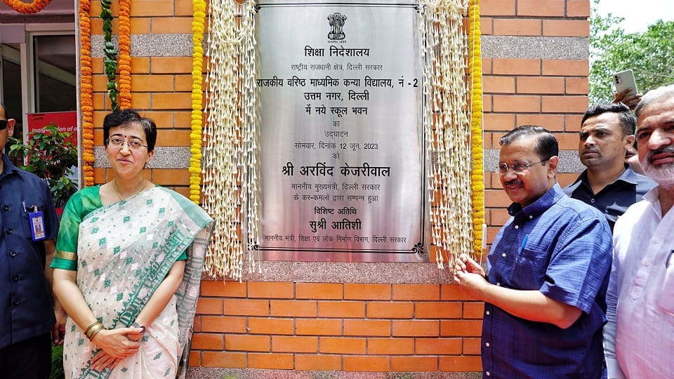 Chief Minister Arvind Kejriwal inaugurated the new school building in Uttam Nagar