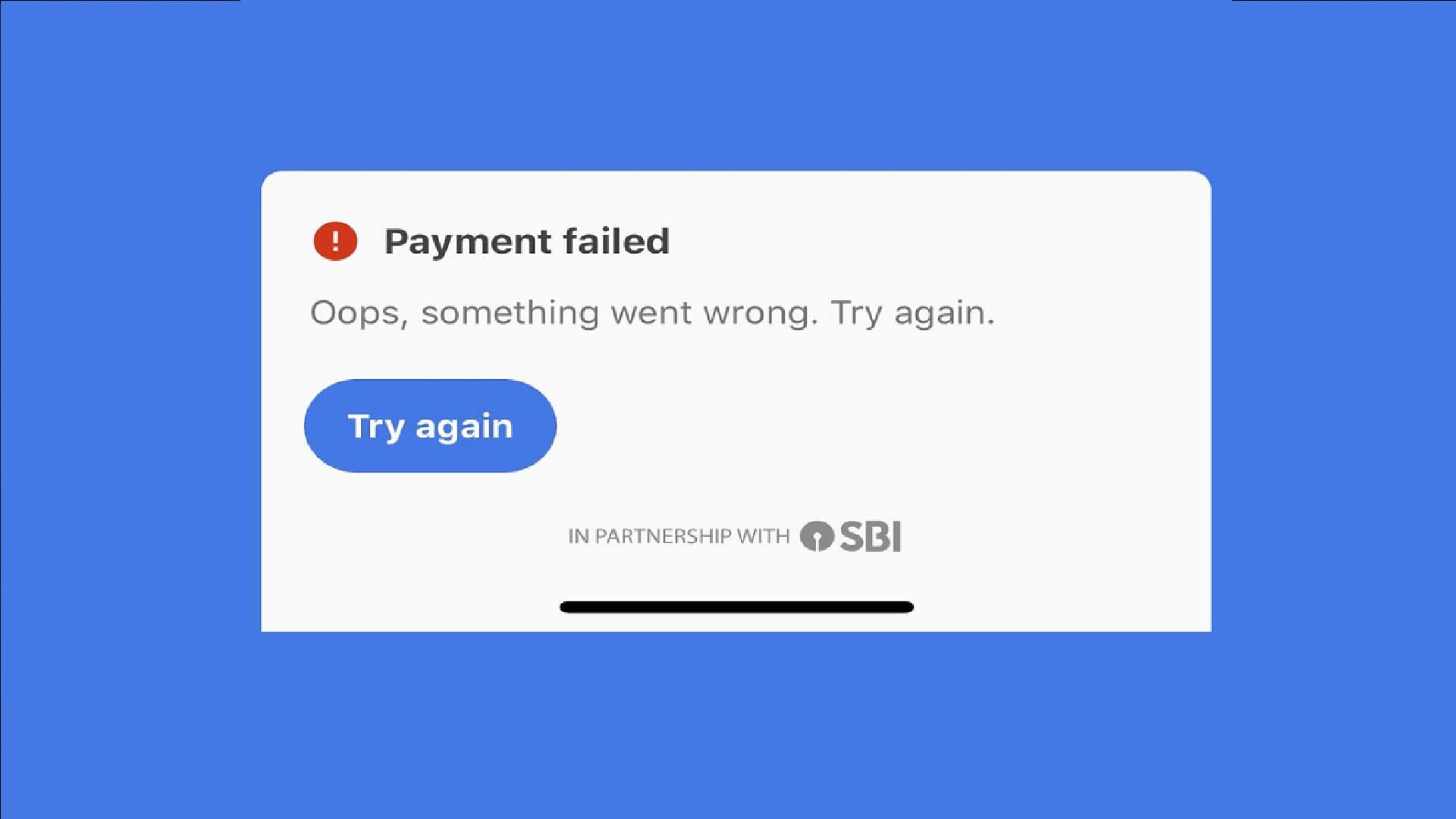 payment fail