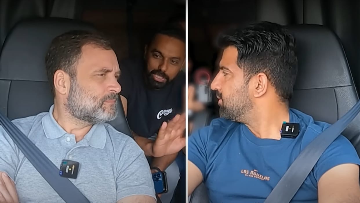 Rahul gandhi undertakes another truck ride this time in US