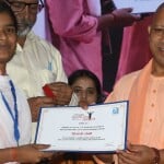 CM Yogi Adityanath in Amar Ujala Medhavi Chhatra Samman Samaroh in Lucknow 2023.