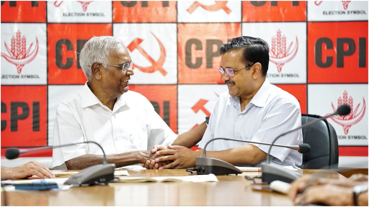 AAP gets CPI support against Centre ordinance BJP attacks