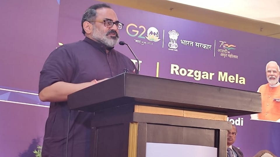 Union Minister Rajeev Chandrasekhar Said Narrative about govt jobs has changed