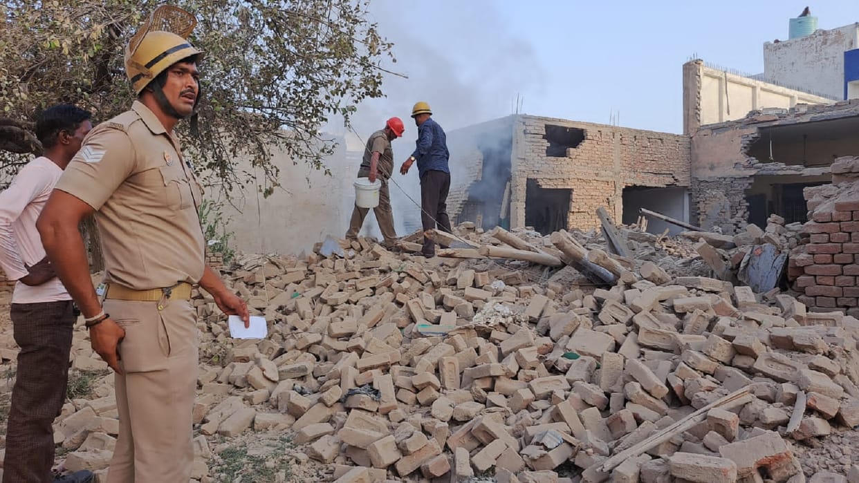 Blast in fireworks in Sambhal My son became silent forever laughing