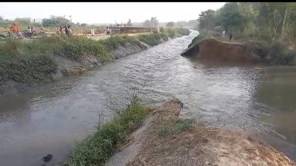 Career link channel canal broken in Sonipat, drinking water crisis may deepen in Delhi