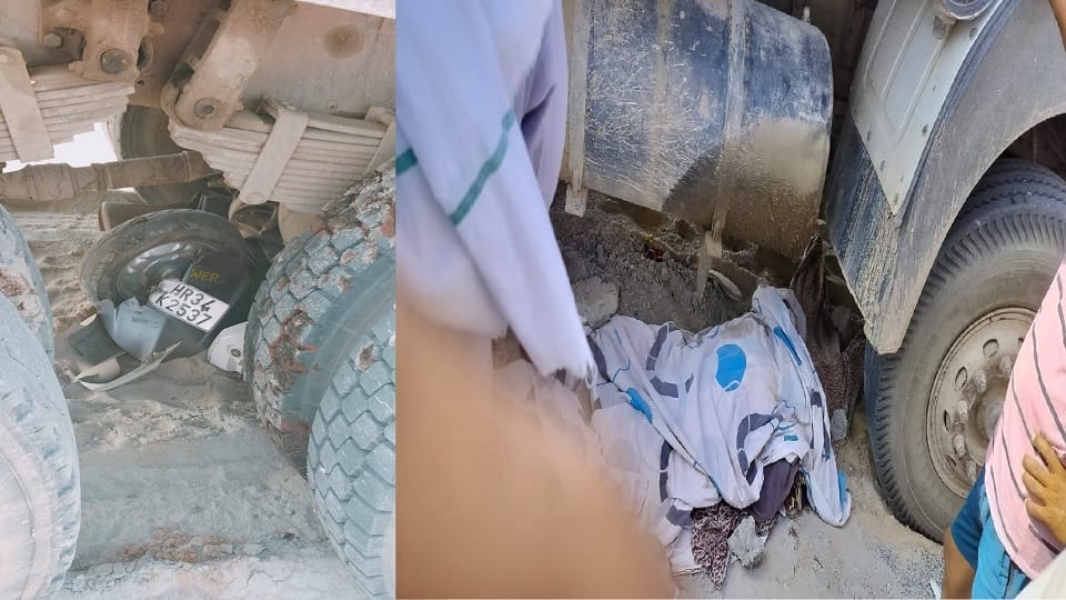 Tragic accident in Mahendragarh, Scooty rider woman hit by truck while taking side, died on spot