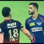 विराट कोहली और नवीन उल हक