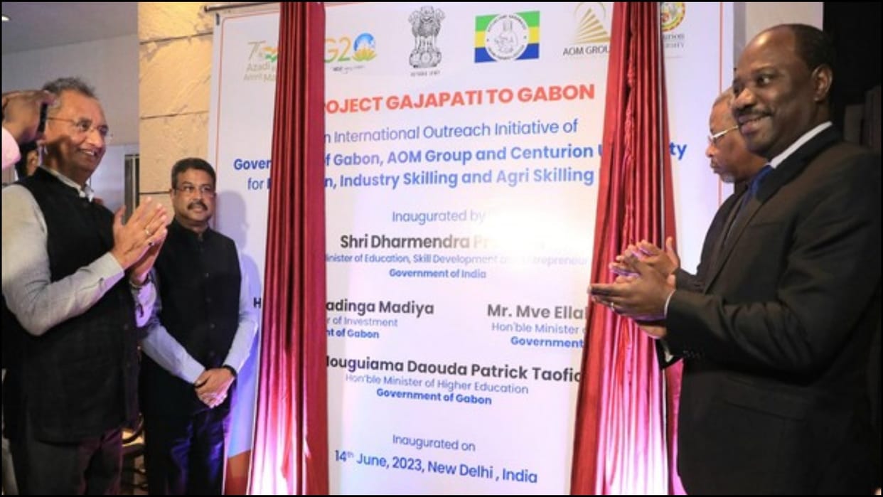 Union Minister Dharmendra Pradhan flags off Gabon first Agri-SEZ Project