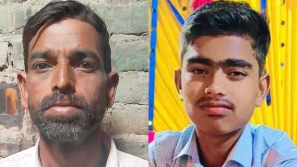 father and son died after bike collided with pole in Budaun