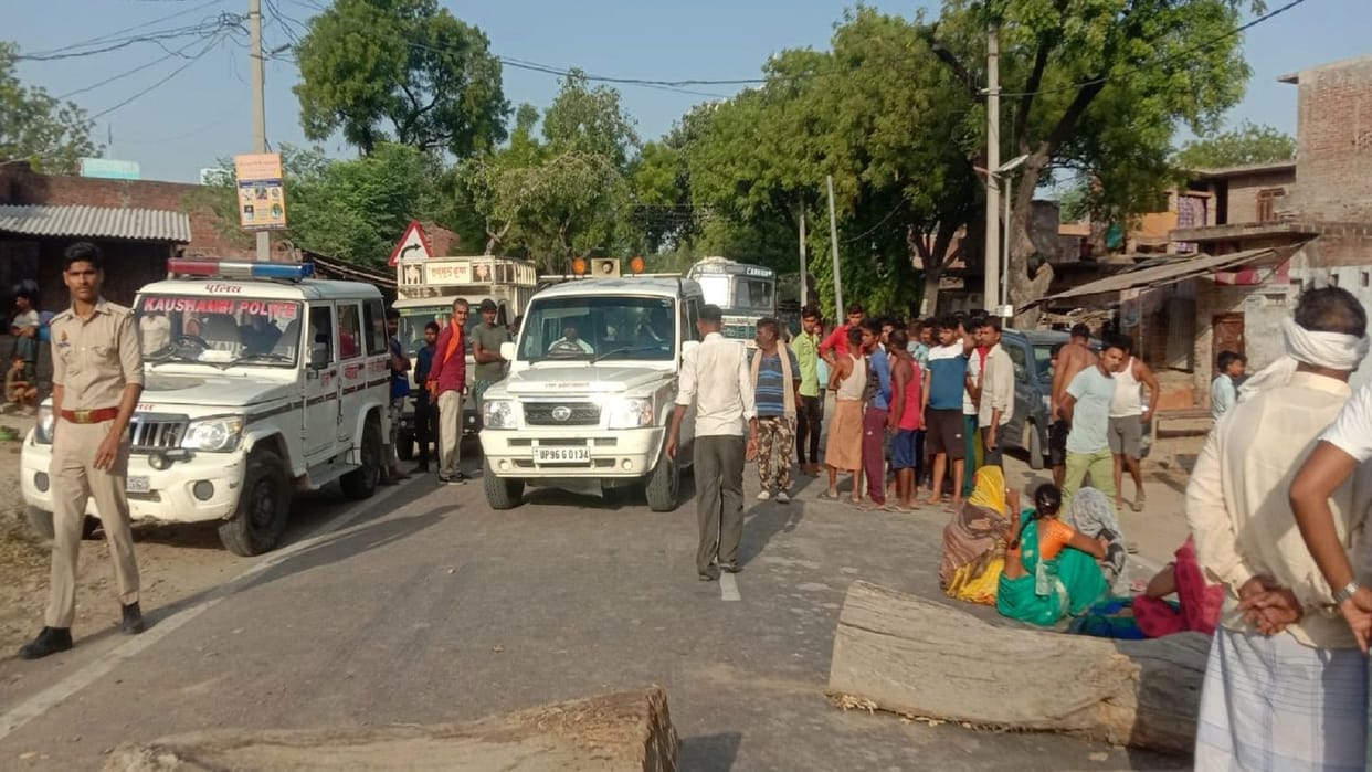 Woman crushed to death by Bolero, villagers protest for several hours