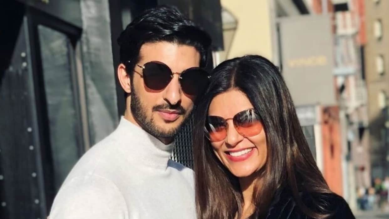 Sushmita sen spotted with ex boyfriend Rohman shawl during web series aarya 3 promotion video goes viral