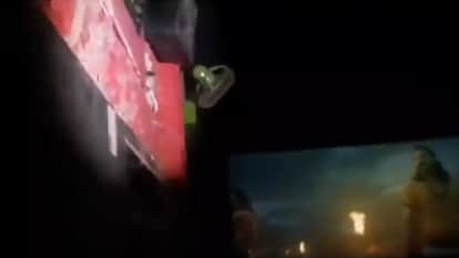 Adipurush fans chant Jai Shree Ram as a monkey enters theatre during film screening video goes viral
