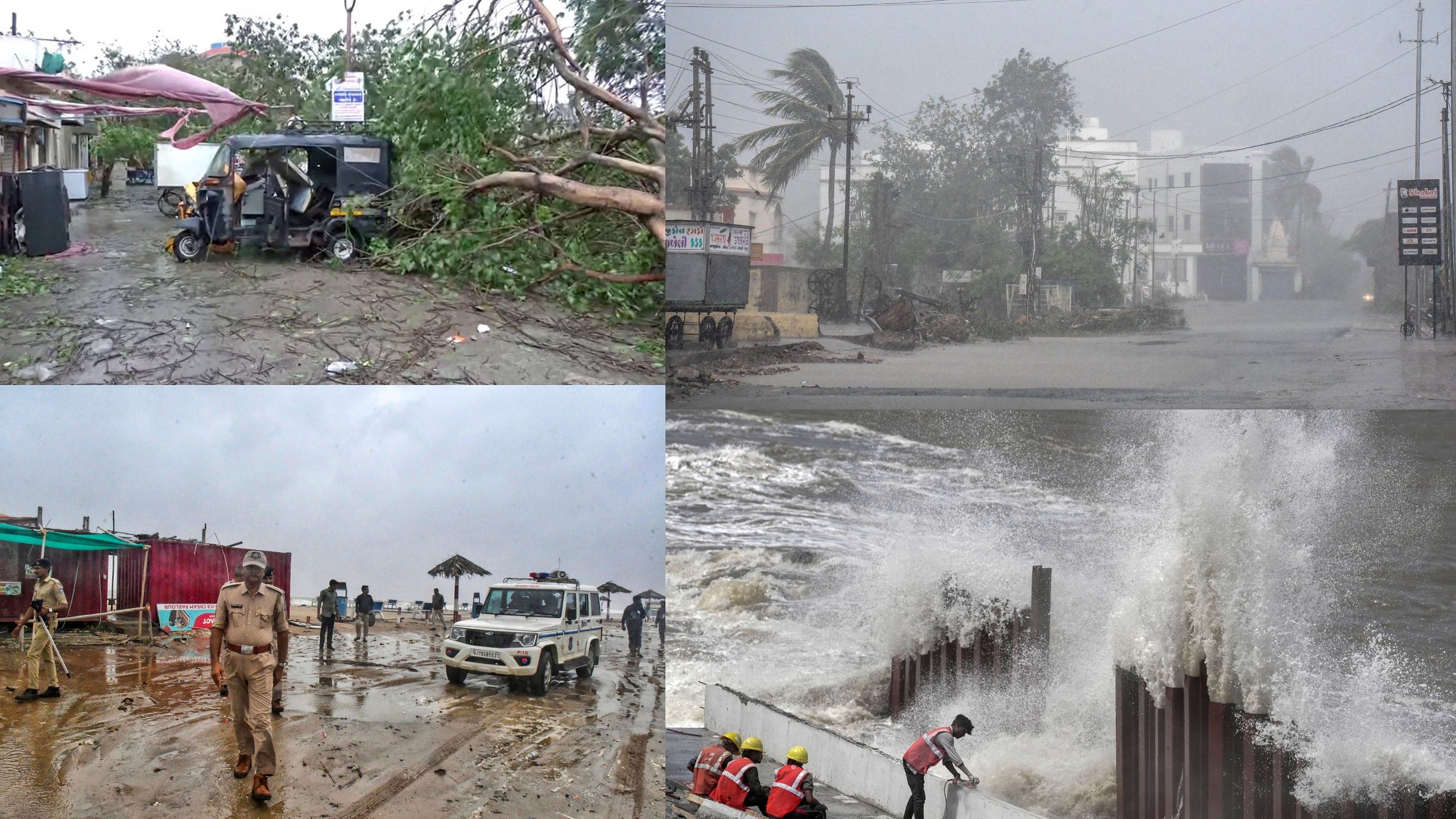 Cyclone Biparjoy Destruction Images: Electric Poles And Trees Uprooted ...