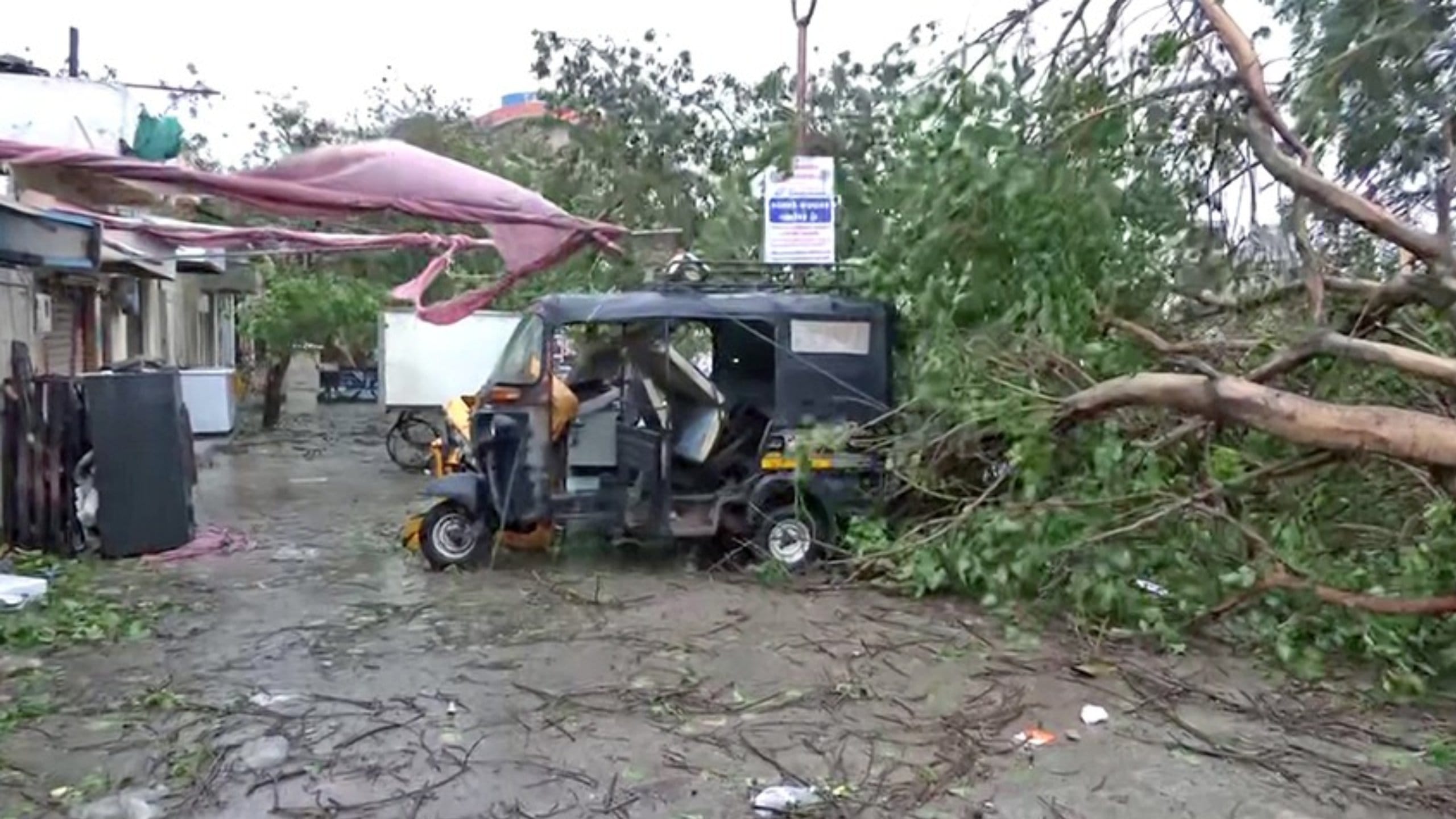 Cyclone Biparjoy Destruction Images: Electric Poles And Trees Uprooted, Houses Damaged Photos, Death Count