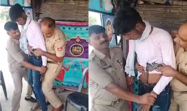 Inspector caught the young man with a pistol, then made a film style video, people trolled fiercely