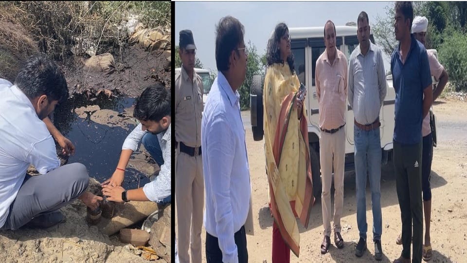 Chemical was poured in drain number eight near Jasrana of Sonipat