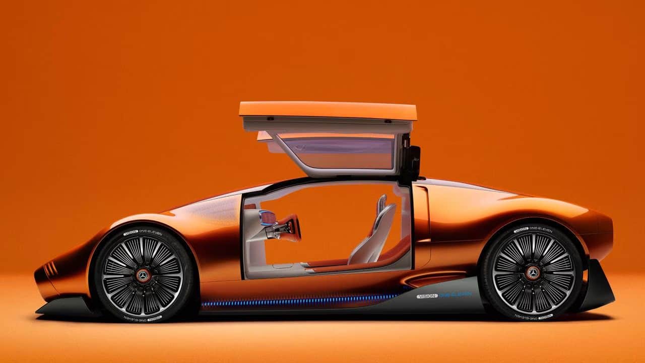 mercedes benz vision one eleven concept reveled in all its gullwing glory, know features and details