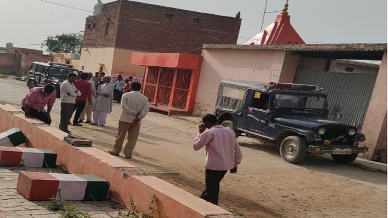 Antisocial elements vandalized the martyr's memorial, anger in the village