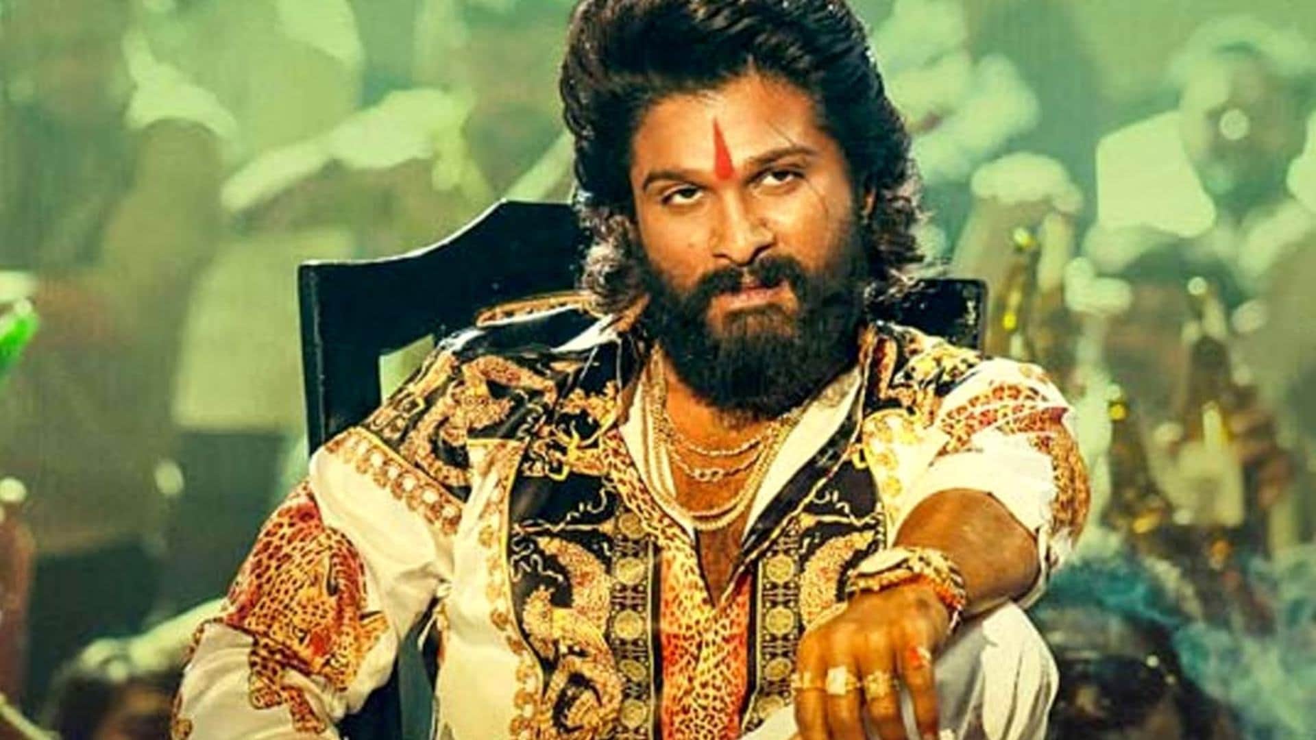 allu arjun pic in saree leaked from sukumar directorial pushpa 2 the rule film set Gangamma Thalli look viral