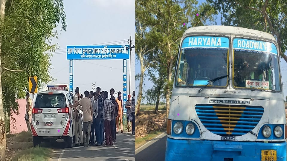 Masked men attacked roadways bus in Fatehabad, broken glasses with sticks