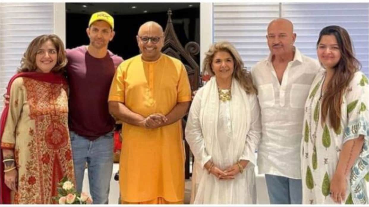 hrithik roshan hosts gaur gopal das at family home see photos here