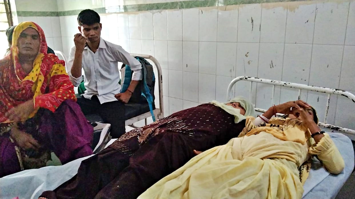 Four month pregnant woman was beaten up in Bharatpur
