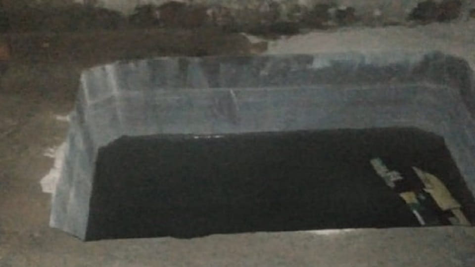 A four-year-old child died after falling into a water tank built for construction work at the delhi cantt