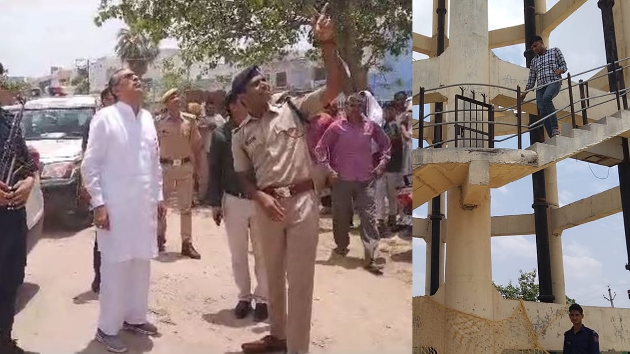 Youth climbed on tank, minister Vishvendra Singh, CRPF job, suicide attempt,