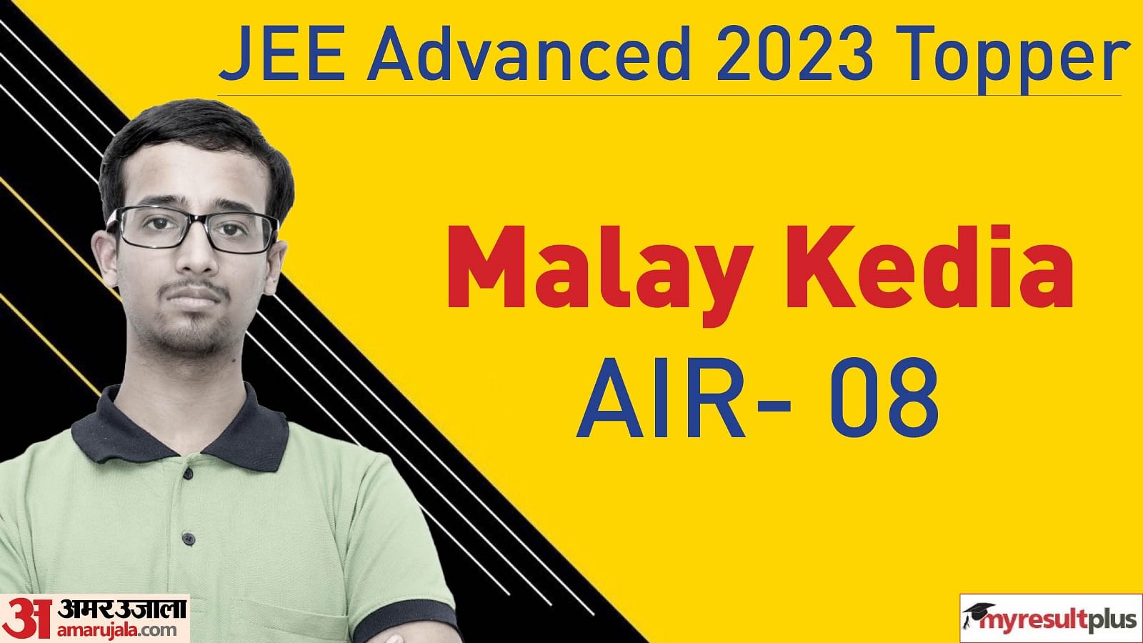 Iit Jee Advanced Result 2023 Out Topper Malay Kedia Air 8 Check ...