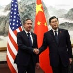 Antony Blinken with Chinese Foreign Minister Qin Gang